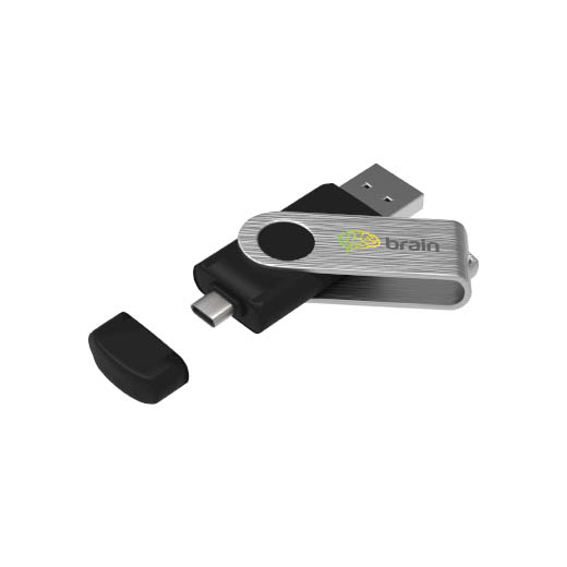Memorias USB OTG - La memoria USB OTG tiene un conector USB y otro conector Type-C para compartir datos.
