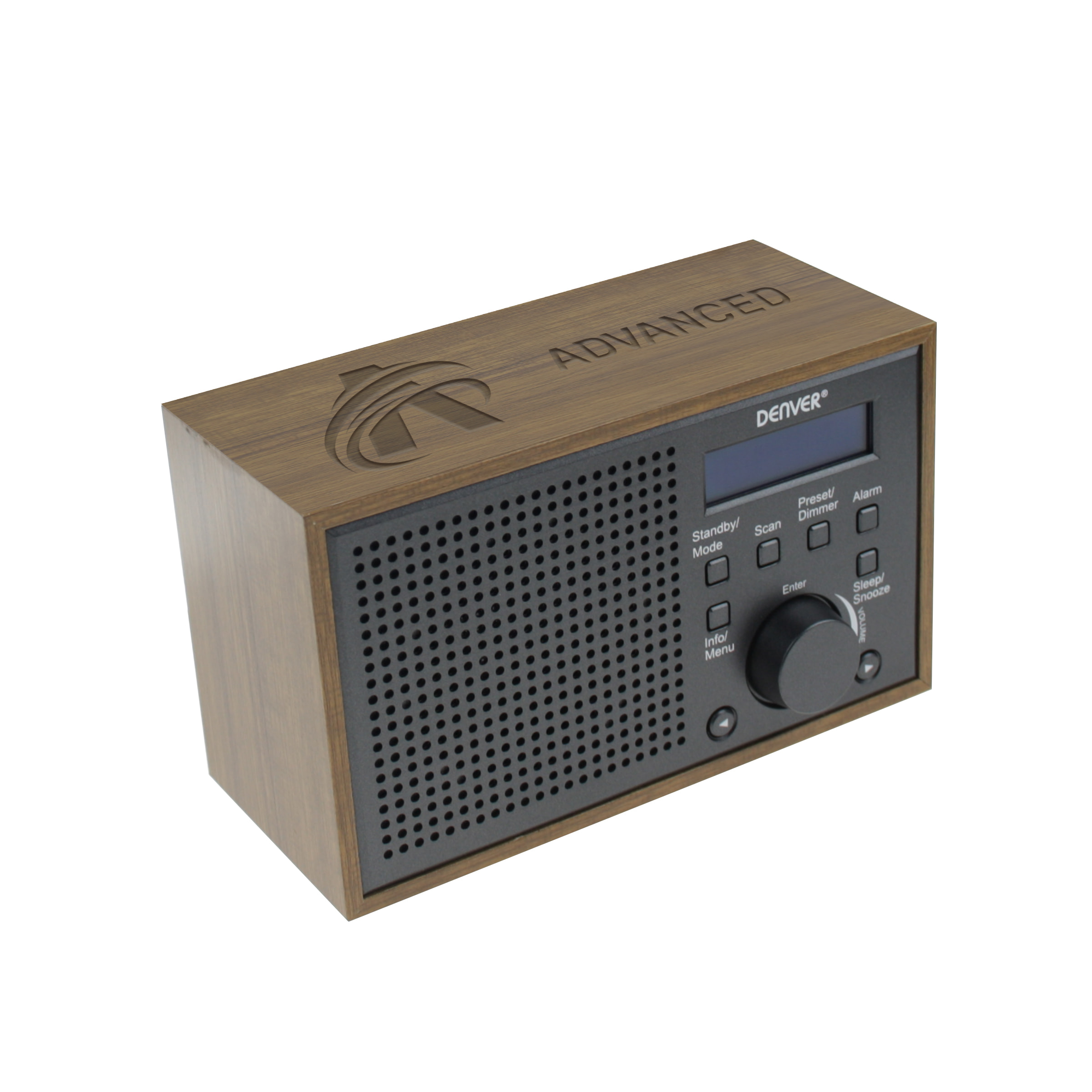 Denver Radio DAB-46 Brown - Personalización con grabado a láser