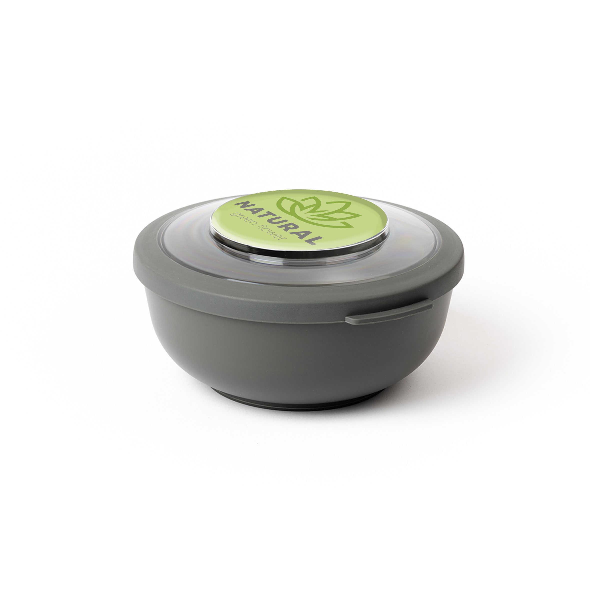 Amuse Life Bowl 1000 ml Grey - Personalizado con un adhesivo resinad a todo color