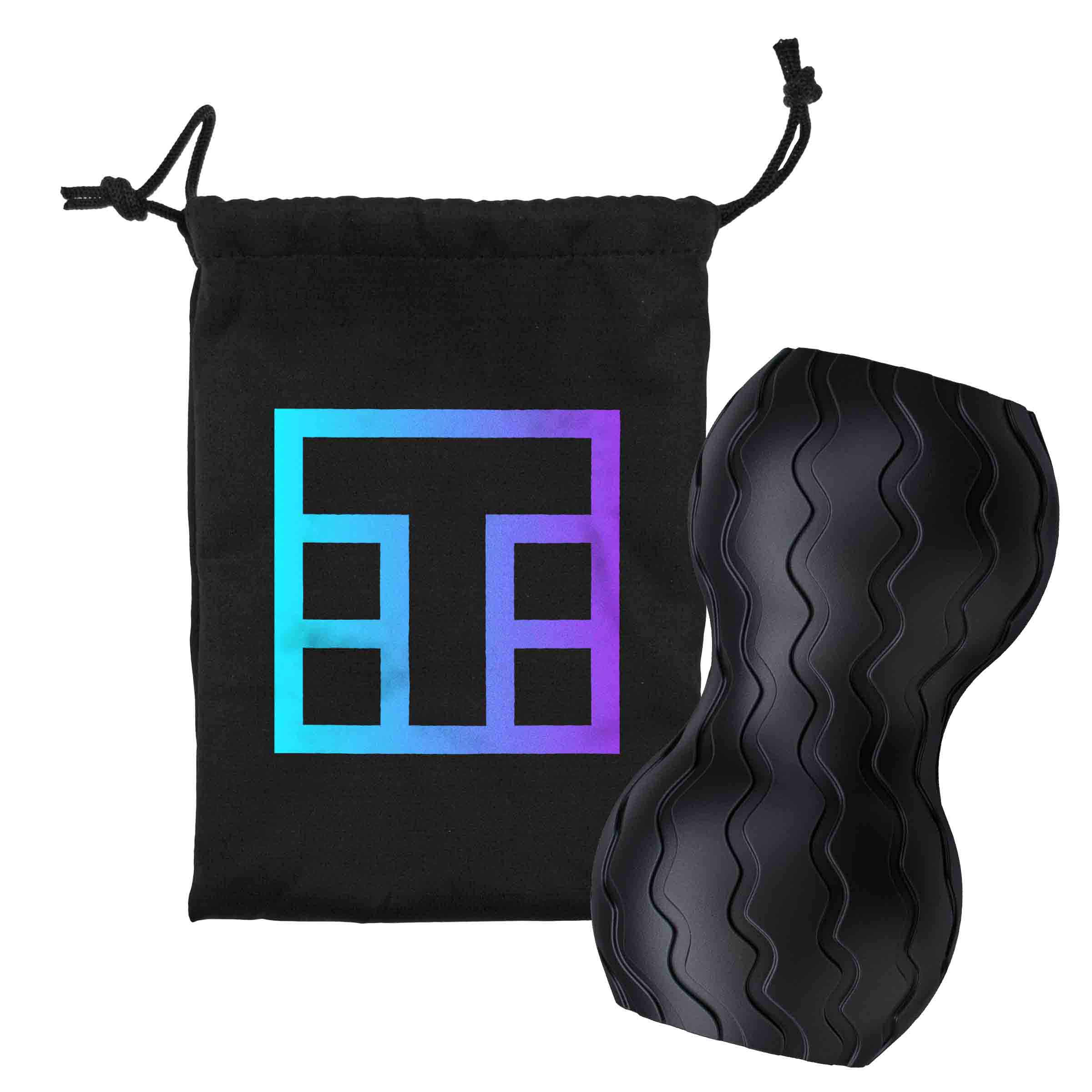 Therabody Wave Duo Black - Personalizado con impresión térmica a todo color en la bolsa y una faja